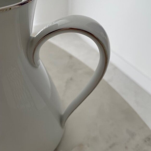 Vintage Rosenthal R. Loewy Form 2000 China Coffee & Tea Pots White w Silver - Picture 6 of 16